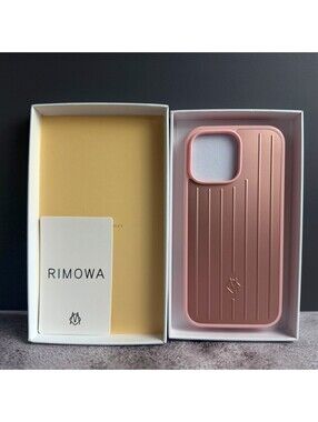 🦩 Rimowa in Pink iPhone 16 Pro Max Case Aluminum Metal Grooved Luggage Style